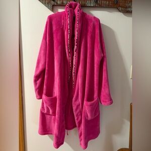 Victorias Secret The Cozy MONOGRAM PLUSH LOGO ROBE SUPER SOFT M/L NO BELT